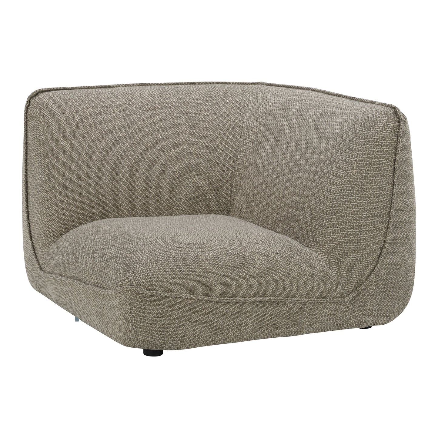 Zeppelin Polyester Upholstered Brown Corner Chair