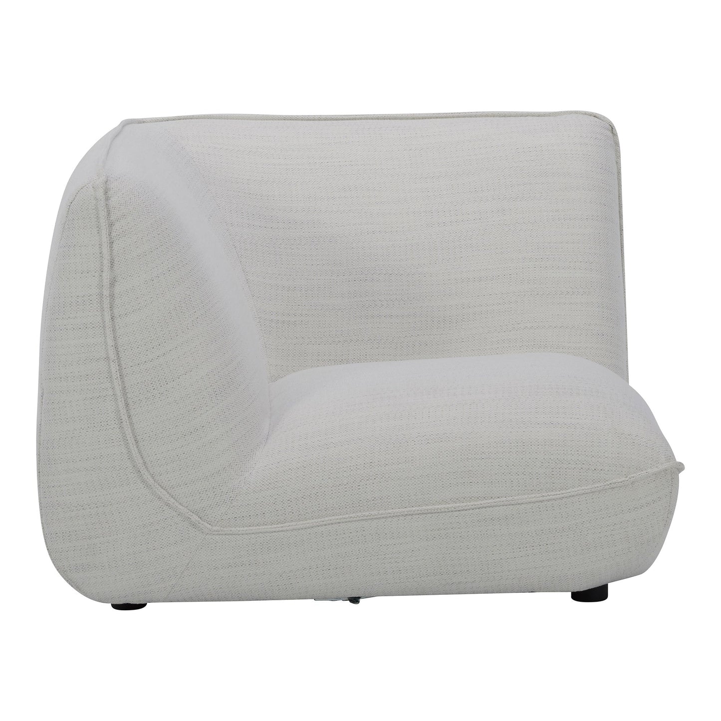 Zeppelin Polyester Upholstered White Corner Chair