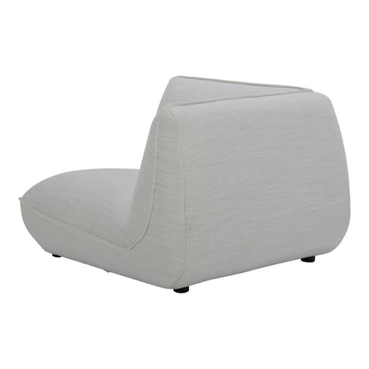 Zeppelin Polyester Upholstered White Corner Chair