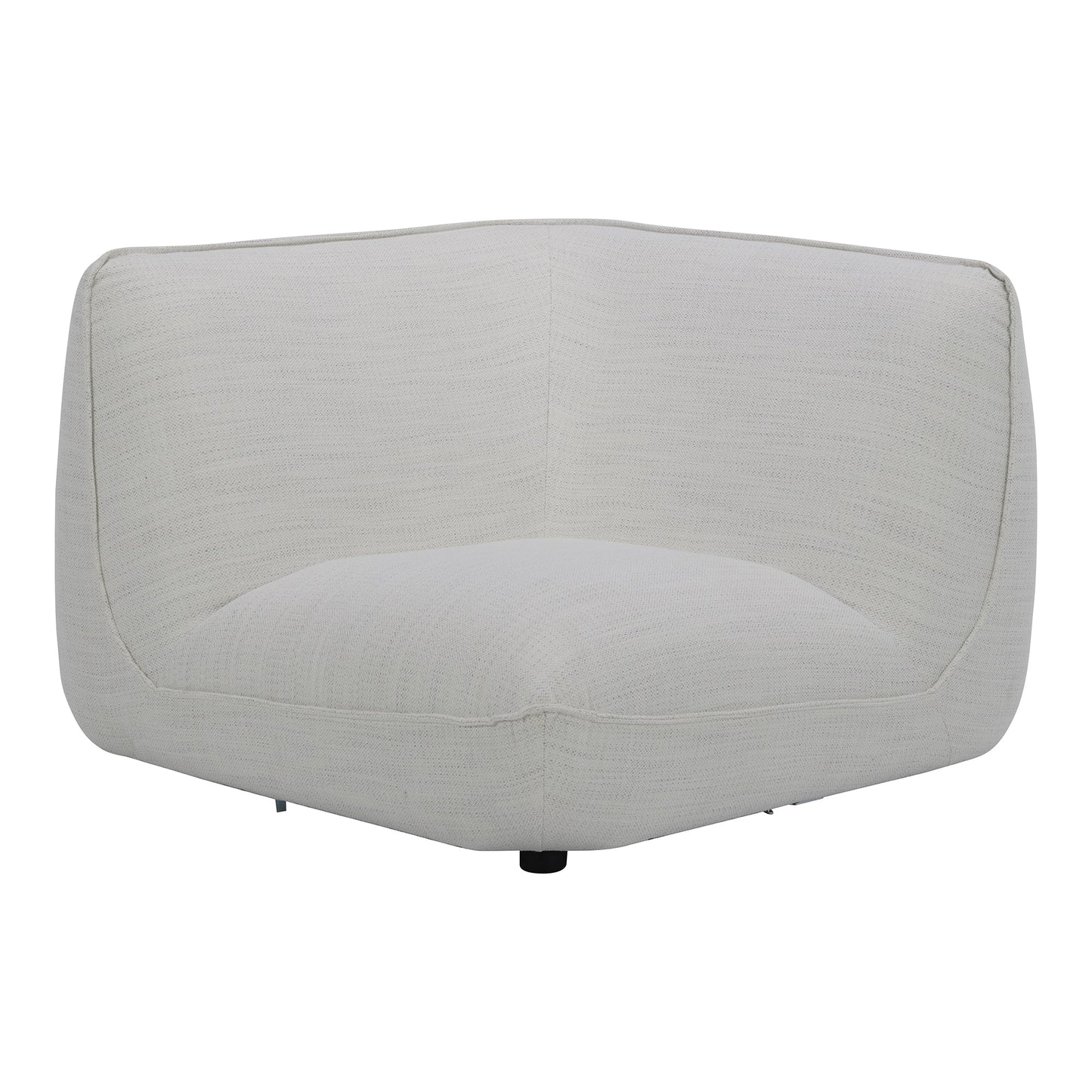 Zeppelin Polyester Upholstered White Corner Chair