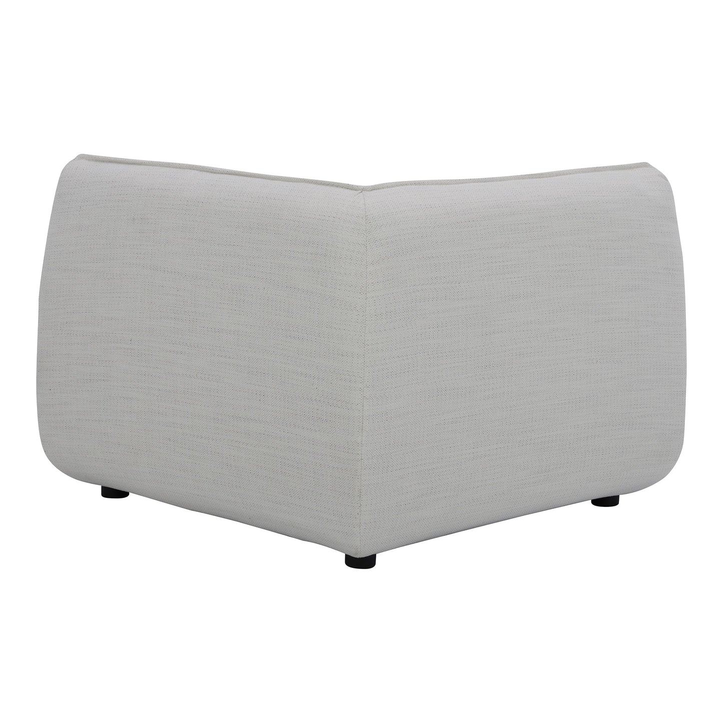 Zeppelin Polyester Upholstered White Corner Chair