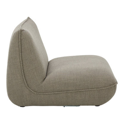 Zeppelin Polyester Upholstered Brown Slipper Chair