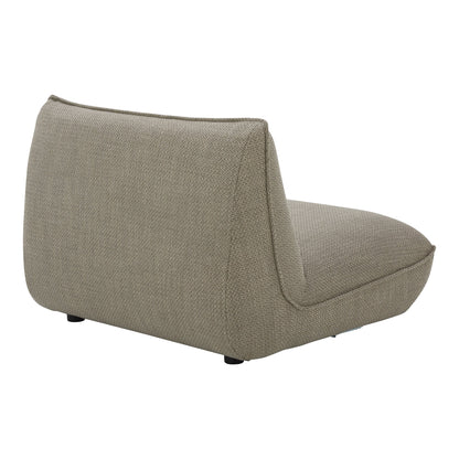 Zeppelin Polyester Upholstered Brown Slipper Chair