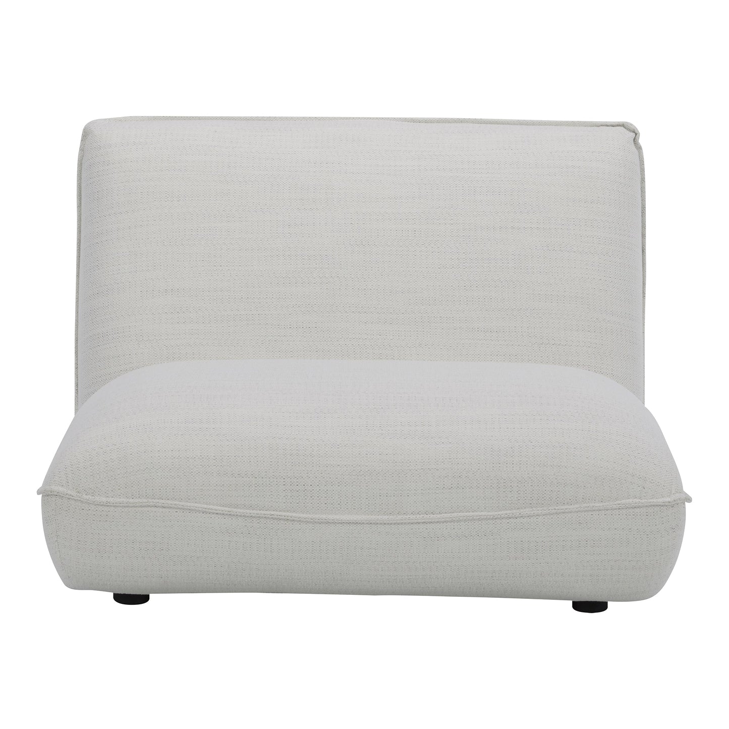 Zeppelin Polyester Upholstered White Slipper Chair