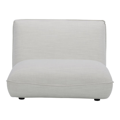 Zeppelin Polyester Upholstered White Slipper Chair