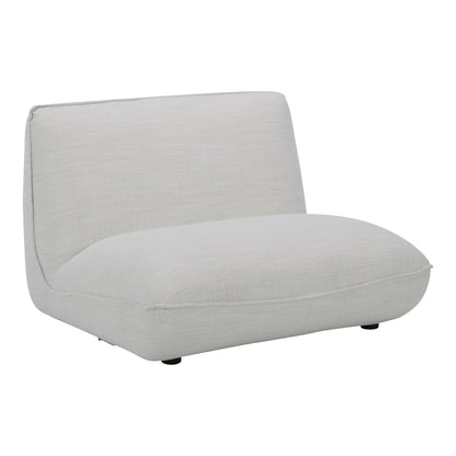 Zeppelin Polyester Upholstered White Slipper Chair