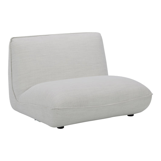 Zeppelin Polyester Upholstered White Slipper Chair