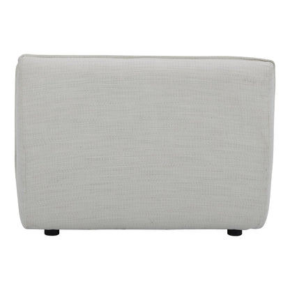 Zeppelin Polyester Upholstered White Slipper Chair