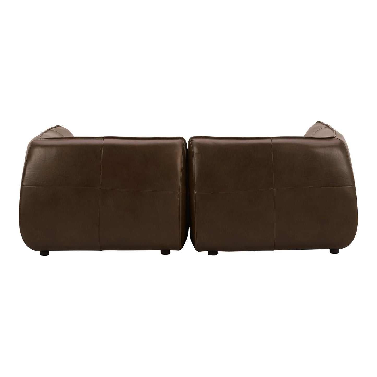 Zeppelin Nook Top Grain Brown Leather Modular Sectional