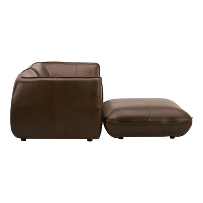 Zeppelin Nook Top Grain Brown Leather Modular Sectional