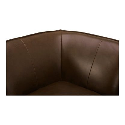 Zeppelin Nook Top Grain Brown Leather Modular Sectional