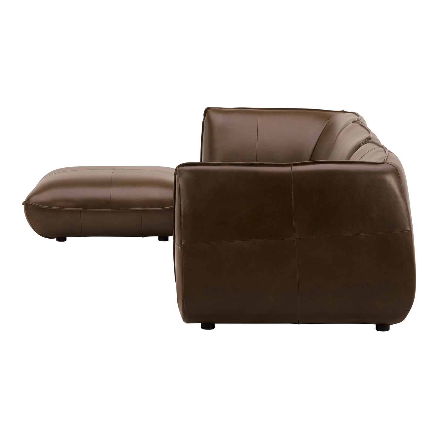 Zeppelin Lounge Top Grain Brown Leather Modular Sectional