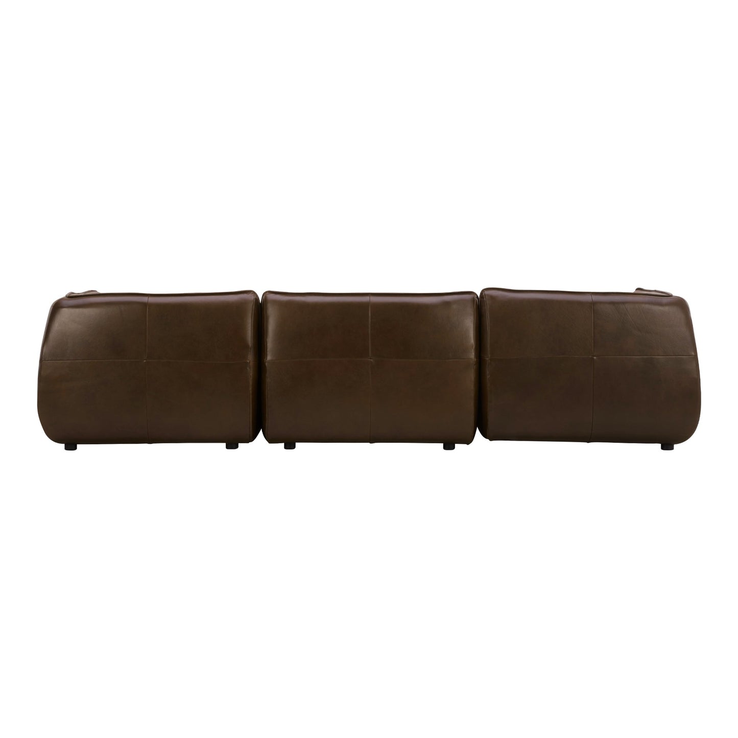 Zeppelin Lounge Top Grain Brown Leather Modular Sectional