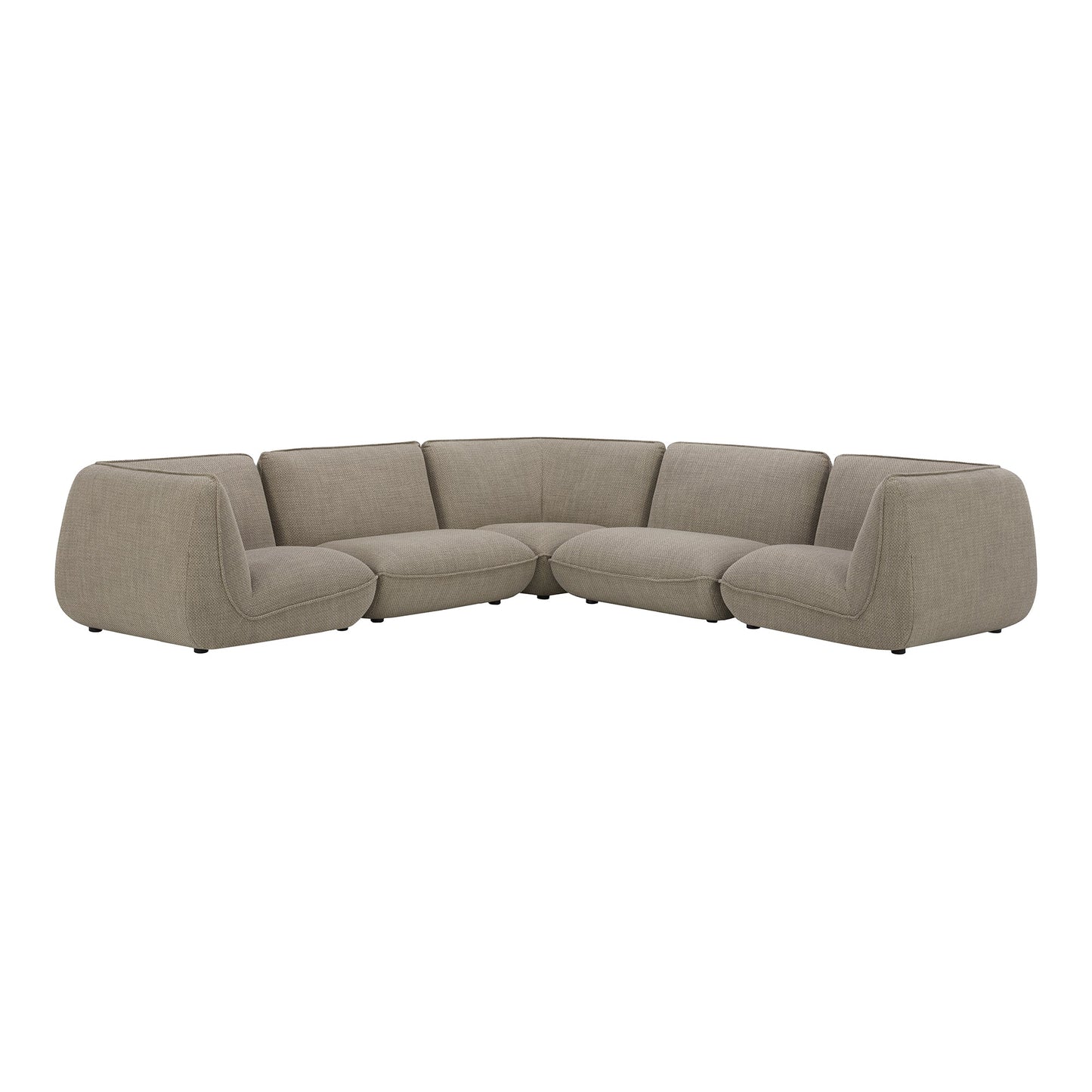 Zeppelin L-Shaped Polyester Upholstered Modular Sectional