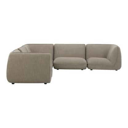 Zeppelin L-Shaped Polyester Upholstered Modular Sectional