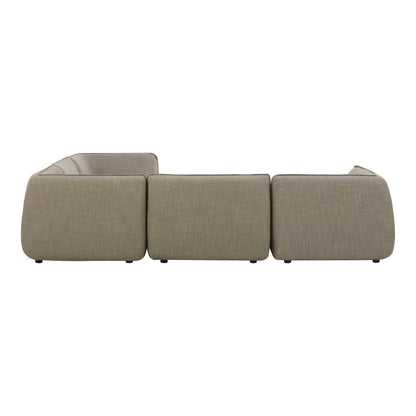 Zeppelin L-Shaped Polyester Upholstered Modular Sectional