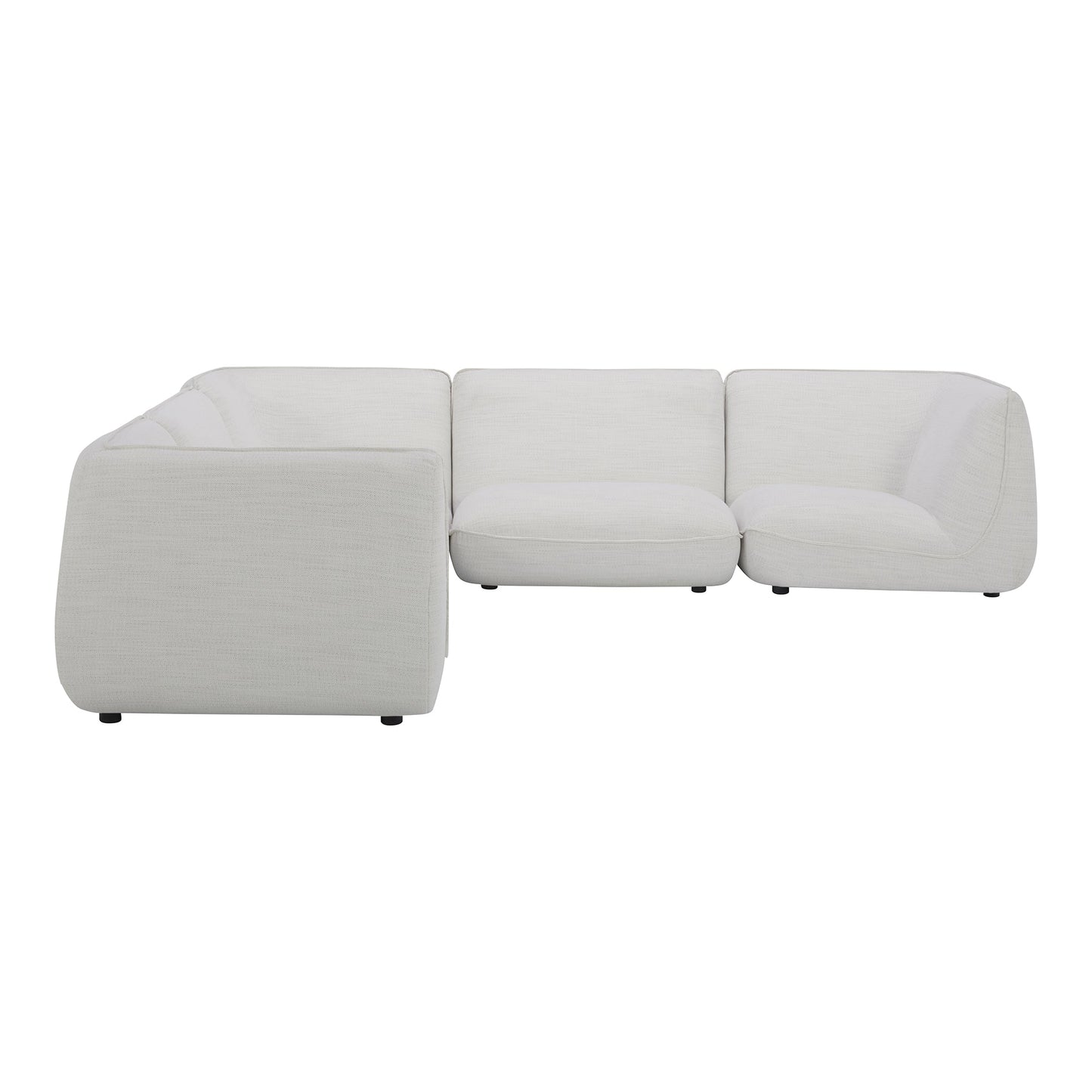 Zeppelin L-Shaped Polyester Upholstered Modular Sectional