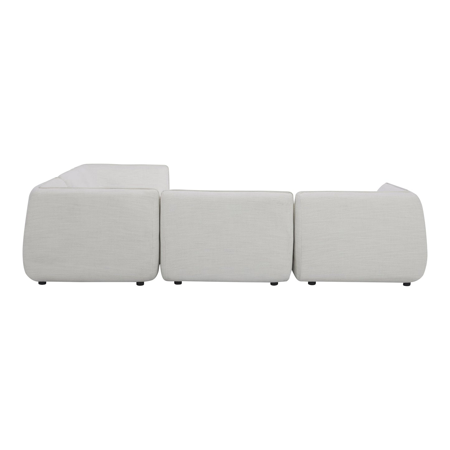 Zeppelin L-Shaped Polyester Upholstered Modular Sectional