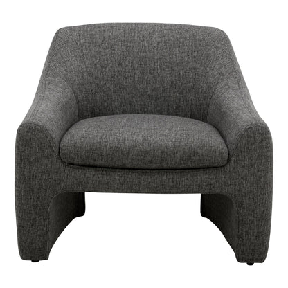 Kenzie Polyester Upholstered Grey Armless Accent Chair