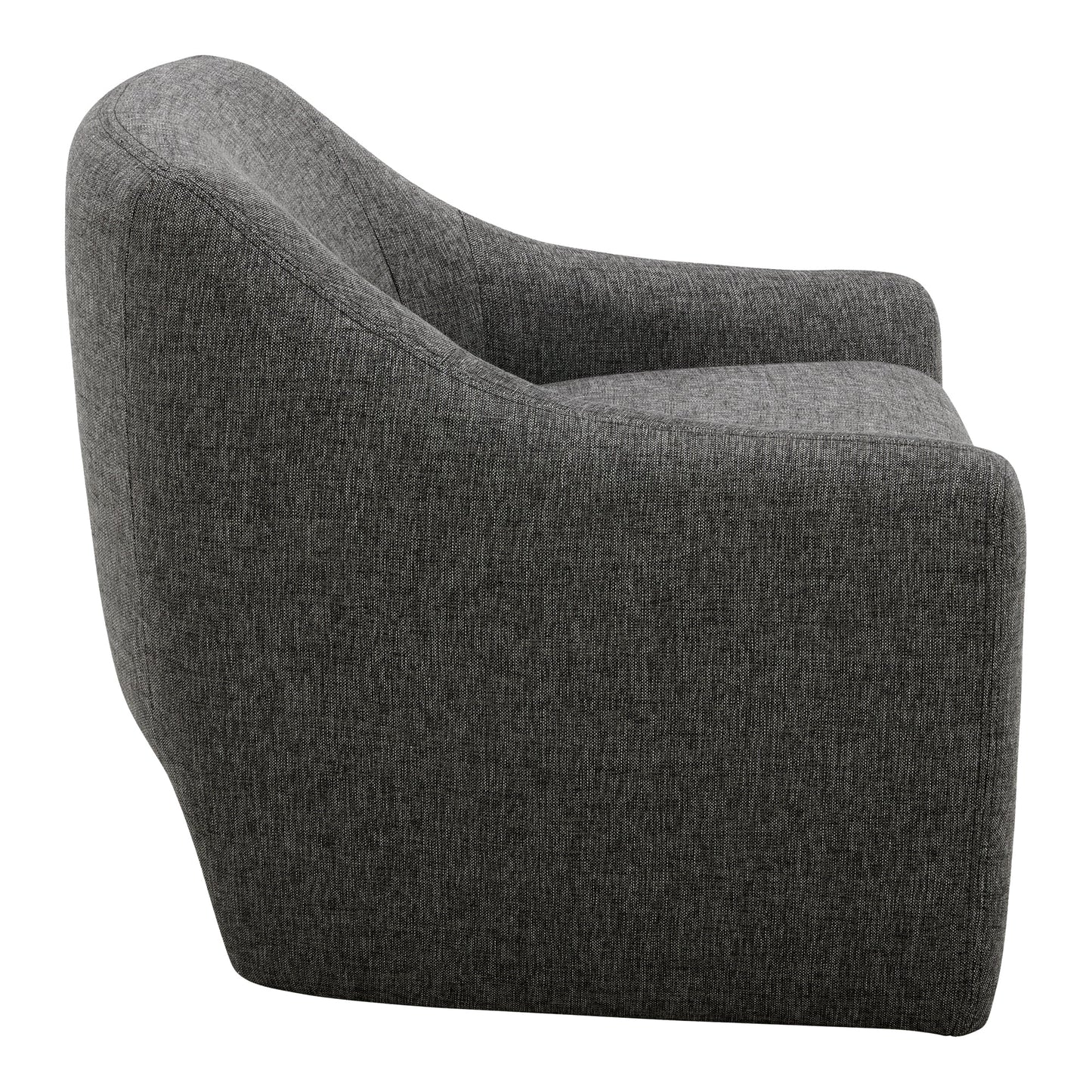 Kenzie Polyester Upholstered Grey Armless Accent Chair