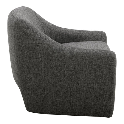 Kenzie Polyester Upholstered Grey Armless Accent Chair