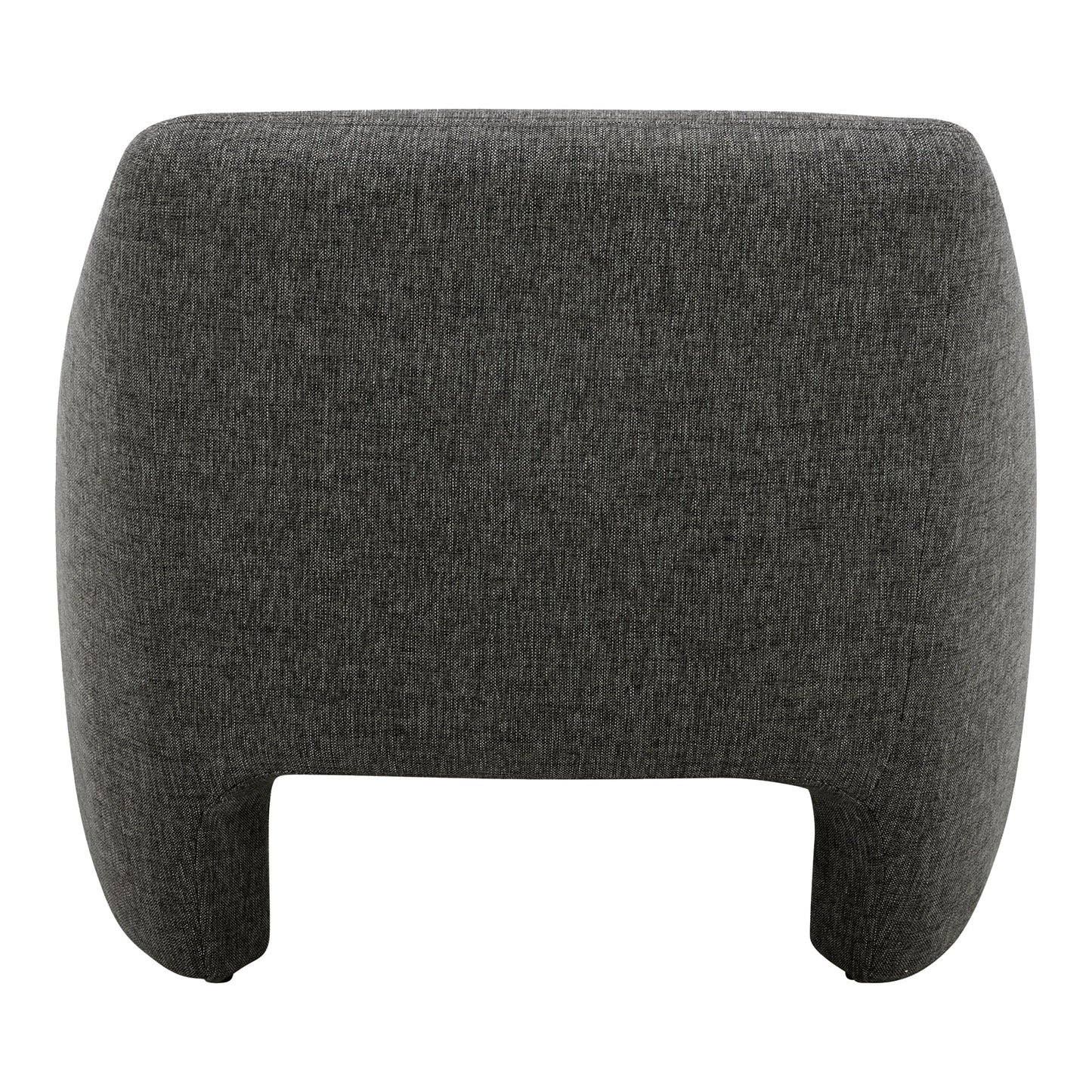 Kenzie Polyester Upholstered Grey Armless Accent Chair