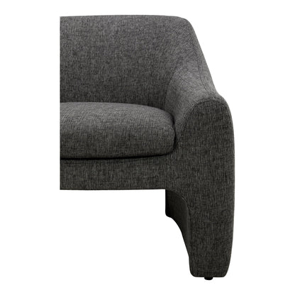 Kenzie Polyester Upholstered Grey Armless Accent Chair