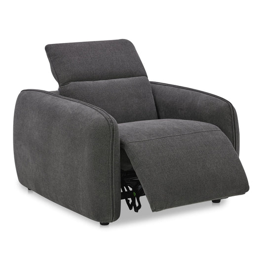 Eli Power Polyester and Solid Wood Dark Grey Recliner Arm Chair