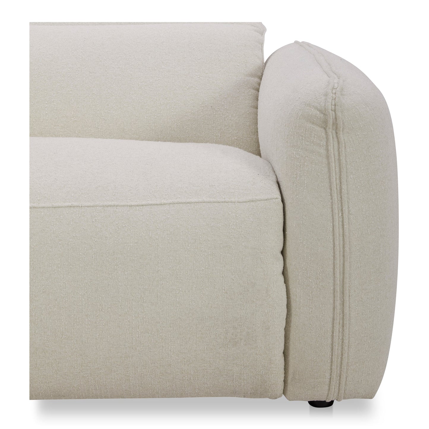 Eli Power Polyester and Solid Wood Ivory Recliner Arm Chair