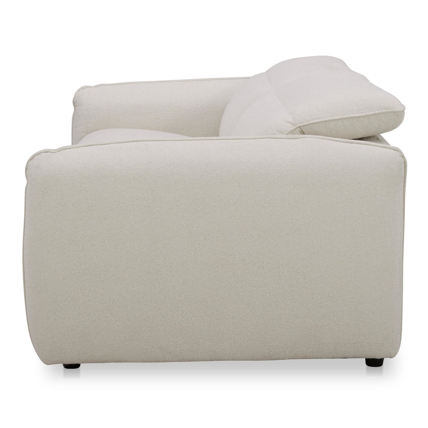 Eli Power Polyester and Solid Wood Ivory Recliner Sofa