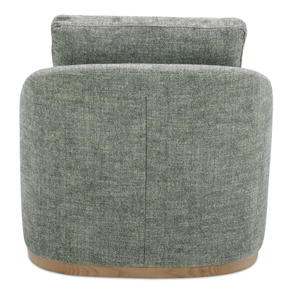 Linden Polyester and Pine Wood Grey Swivel Arm Chair