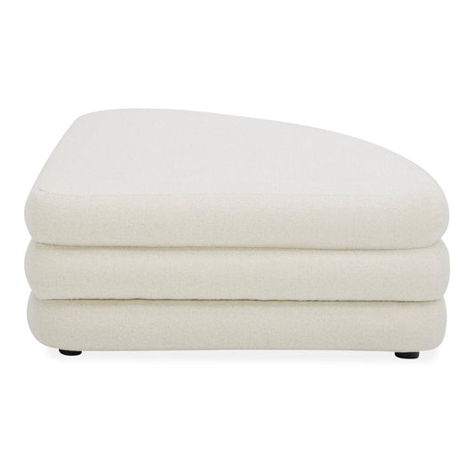 Lowtide Polyester Upholstered Curved Ottoman