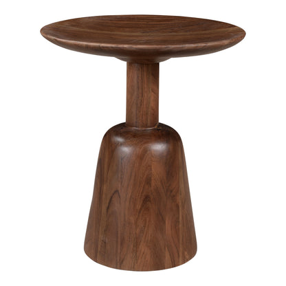 Nels Wood Reddish Brown Round End Table