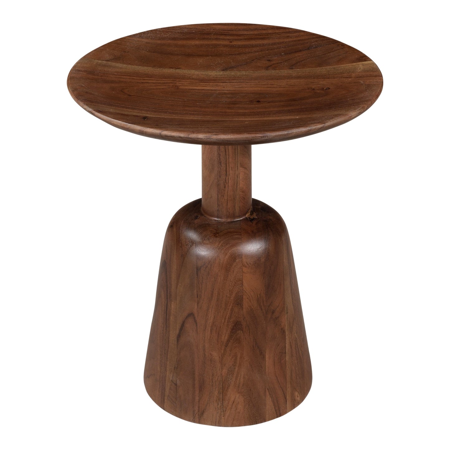 Nels Wood Reddish Brown Round End Table