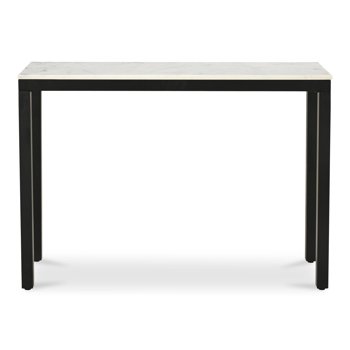 Parson Marble and Iron White Rectangular Console Table