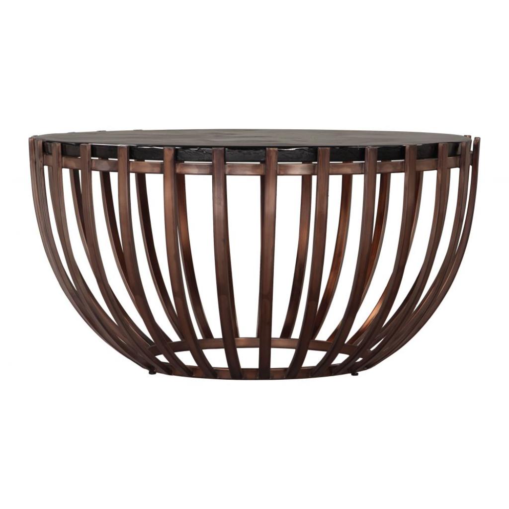 Zuo Modern Kafig Iron Frame Round Coffee Table