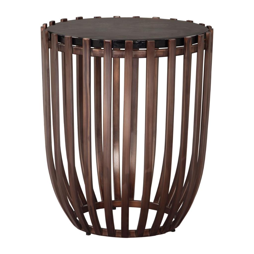 Zuo Modern Kafig Iron Frame Round Side Table