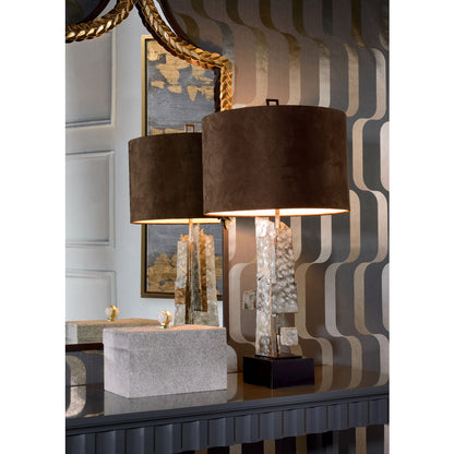 Wildwood Kahn White Wash Steel Made Table Lamp
