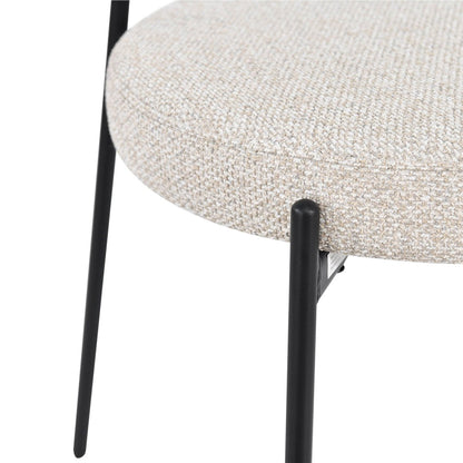 LH Home Kai Fabric Armless Dining Chair (Set of 2)