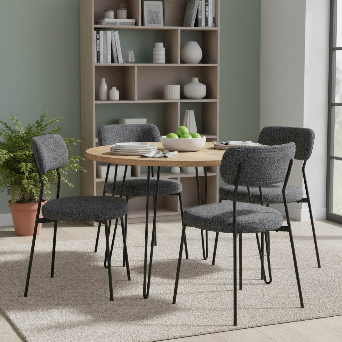 LH Home Kai Fabric Armless Dining Chair (Set of 2)