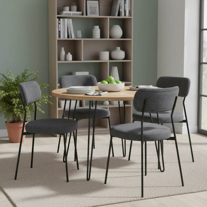 LH Home Kai Fabric Armless Dining Chair (Set of 2)