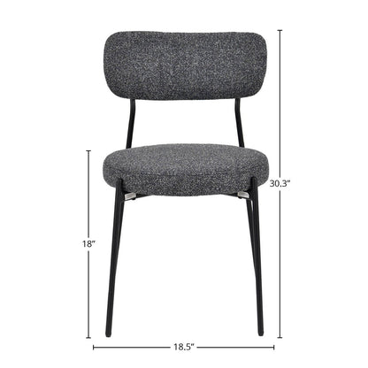 LH Home Kai Fabric Armless Dining Chair (Set of 2)
