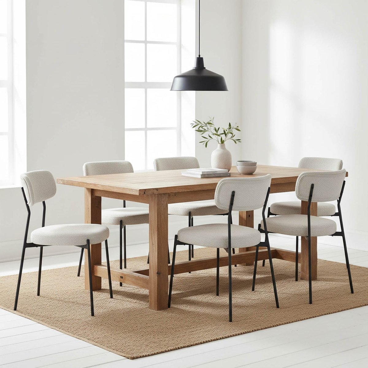 LH Home Kai Fabric Armless Dining Chair (Set of 2)