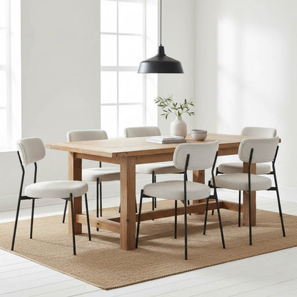 LH Home Kai Fabric Armless Dining Chair (Set of 2)
