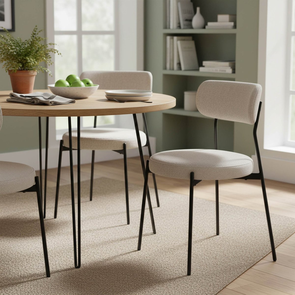 LH Home Kai Fabric Armless Dining Chair (Set of 2)