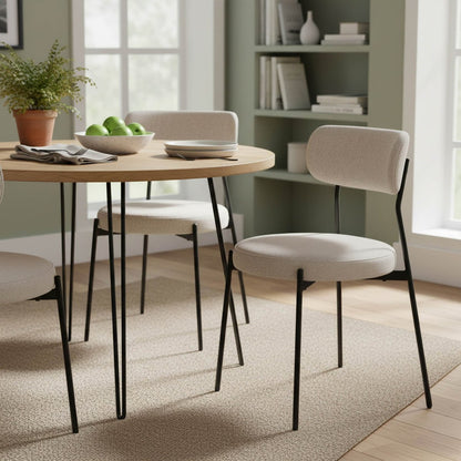LH Home Kai Fabric Armless Dining Chair (Set of 2)