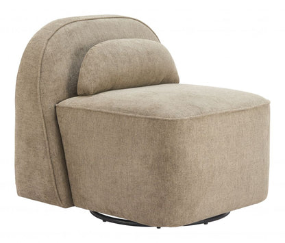Zuo Modern Kakao Shearling Fabric Swivel Club Chair