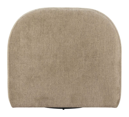 Zuo Modern Kakao Shearling Fabric Swivel Club Chair