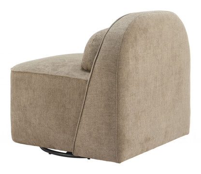 Zuo Modern Kakao Shearling Fabric Swivel Club Chair