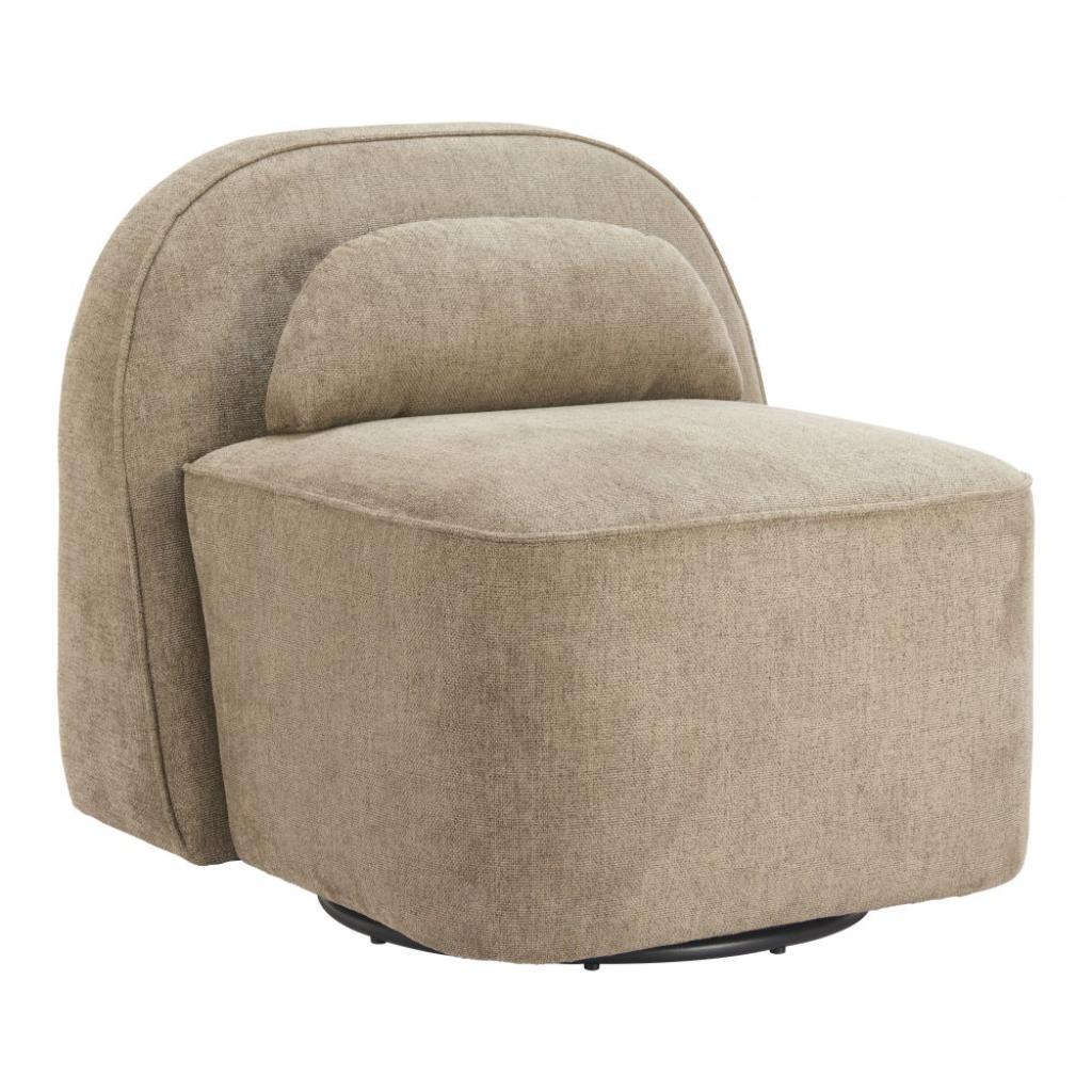 Zuo Modern Kakao Shearling Fabric Swivel Club Chair